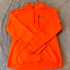 UA ColdGear Orange Quarter Zip